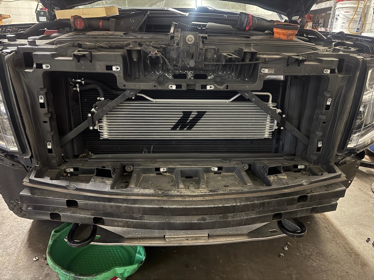 Cooling system component being installed