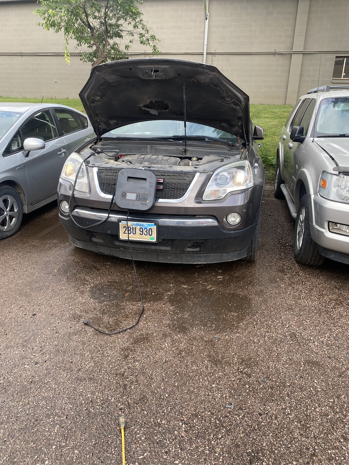 Diagnostic work being performed on a vehicle